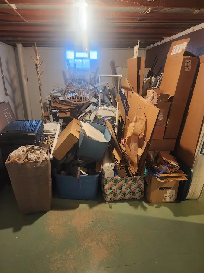 Roll-off dumpster container at job site for Concrete Dumpster Rental in North Wildwood